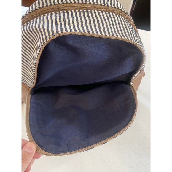 Y2K Mini Backpack Purse‎ Bag Nautical Stripes Tassle Beach Coastal Vacation - Picture 7 of 10